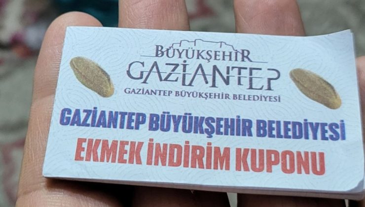 Gaziantep Belediyesi’nden yurttaşlara hiçbir yerde geçmeyen ‘ekmek fişi’ dağıtıldı!
