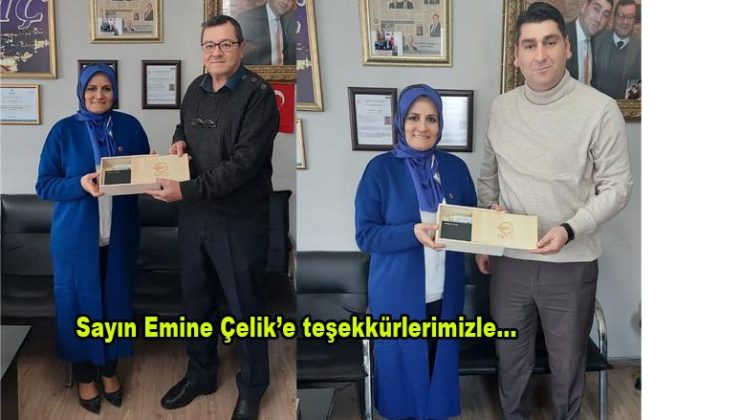 Emine Çelik, 10 Ocak Çalışan Gazeteciler Günü münasebetiyle gazetemiz Medya Haliç’i ziyaret etti.