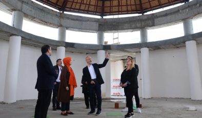 Başkan Özmen Güzeltepe Cemevi inşaatını inceledi