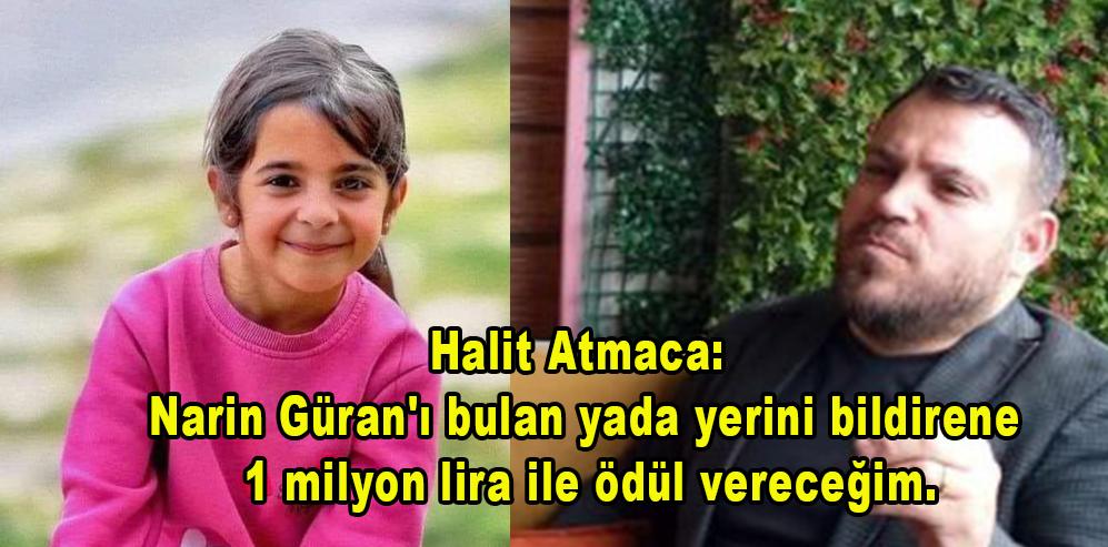 Halit Atmaca’dan 1 milyon lira ödül